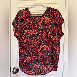 JODIFL Red and Green Patterned Blouse